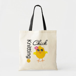 Knitting Chick Tote Bag