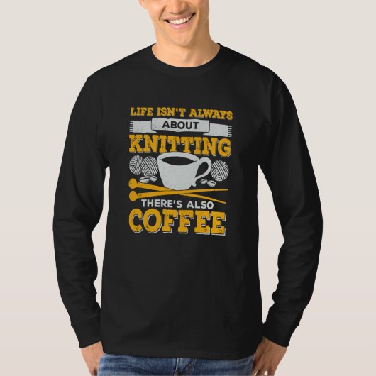 Knitting Coffee T-shirt (Voorkant)