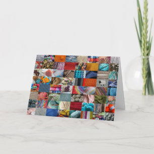 Knitting Collage Kaart