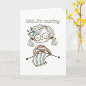 Knitting craft sshh I's Counting Kaart (Gele Bloem)