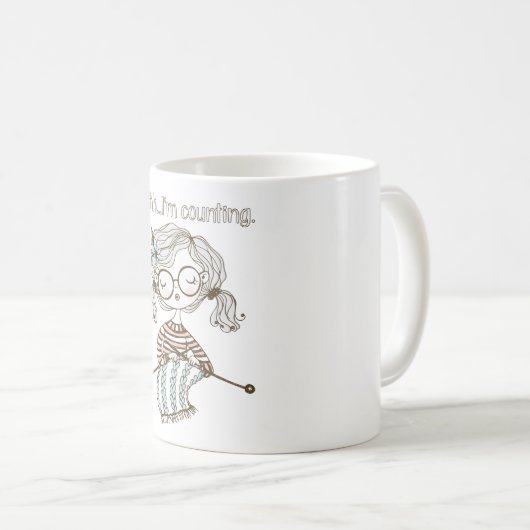 Knitting craft sshh I's Counting Koffiemok (Voorkant rechts)