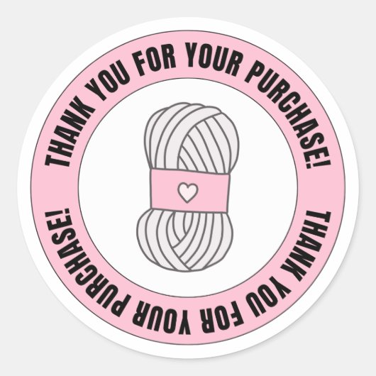 Knitting & Crochet Business Ronde Sticker (Voorkant)