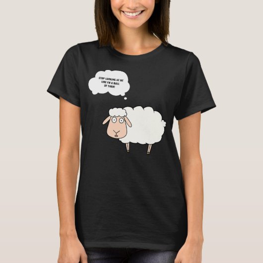 Knitting Crochet Funny Sheep Graphic Yarn Ball T-shirt (Voorkant)