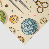 Knitting Crochet Sewing Tools Pattern Tissuepapier (Detail)