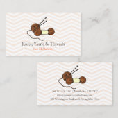 Knitting Crochet Yarn Craft Business Visitekaartje (Voorkant / Achterkant)