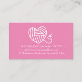 Knitting Crochet Yarn Craft Hand Spool Visitekaartje (Achterkant)