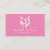 Knitting Crochet Yarn Craft Hand Spool Visitekaartje (Voorkant)