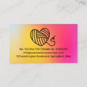 Knitting Crochet Yarn Hand Spool Handmade Visitekaartje (Achterkant)