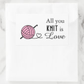Knitting Crocheting Yarn - Aangepaste kleur Rechthoekige Sticker (Tas)