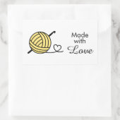 Knitting Crocheting Yarn - Aangepaste kleur Rechthoekige Sticker (Tas)