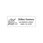 Knitting Crocheting Yarn-adres Zelfinktende Stempel (Design)