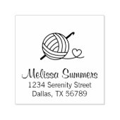 Knitting Crocheting Yarn-adres Zelfinktende Stempel (Design)