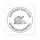 Knitting Crocheting Yarn Handmade with Love 3 Zelfinktende Stempel (Design)