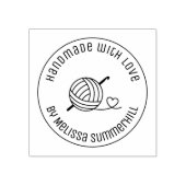 Knitting Crocheting Yarn Handmade with Love 4 Rubberstempel (Afrduk)