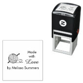 Knitting Crocheting Yarn Made with Love 1 Zelfinktende Stempel (In situ)