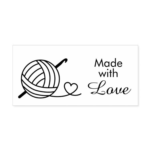Knitting Crocheting Yarn - Made with Love Zelfinktende Stempel (Design)
