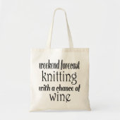 Knitting en wijn tote bag (Voorkant)