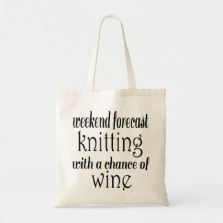Knitting en wijn tote bag