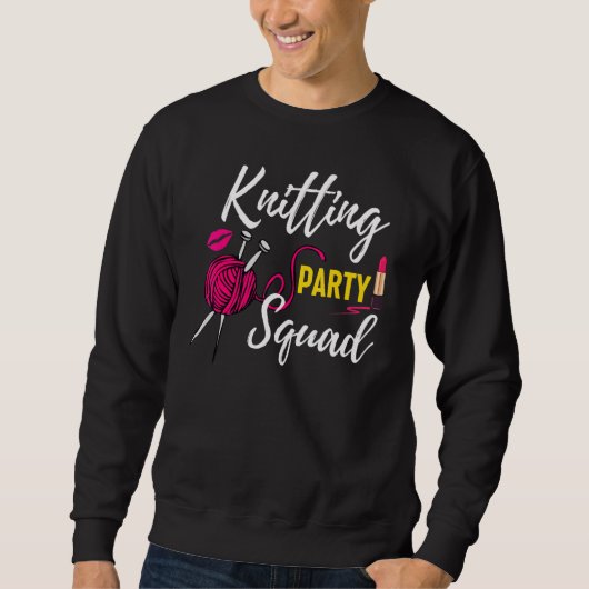 Knitting For Women Party Squad Hand Knitting Croch Trui (Voorkant)