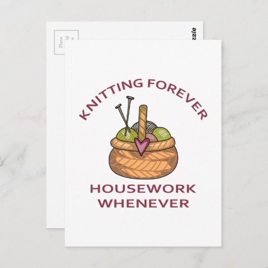 KNITTING FOREVER BRIEFKAART (Voorkant / Achterkant)