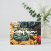 Knitting Forever Housework altijd / kleurrijk Briefkaart (Staand voorkant)
