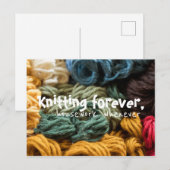 Knitting Forever Housework altijd / kleurrijk Briefkaart (Voorkant / Achterkant)