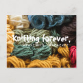 Knitting Forever Housework altijd / kleurrijk Briefkaart (Voorkant)