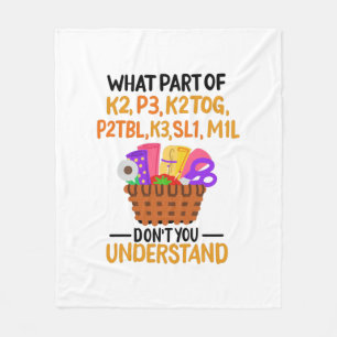 Knitting Funny Knitting Quotes Fleece Deken
