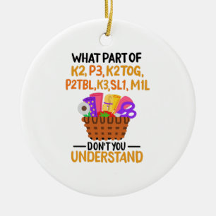 Knitting Funny Knitting Quotes Keramisch Ornament
