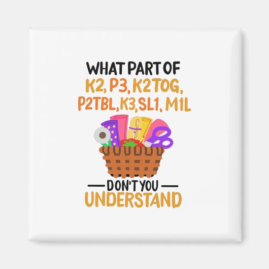 Knitting Funny Knitting Quotes Magneet (Voorkant)