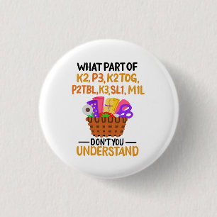 Knitting Funny Knitting Quotes Ronde Button 3,2 Cm