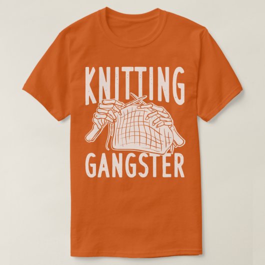 Knitting Gangster T-shirt (Design voorkant)