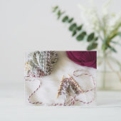 Knitting & garen op witvlotten briefkaart (Staand voorkant)