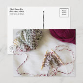 Knitting & garen op witvlotten briefkaart (Voorkant / Achterkant)