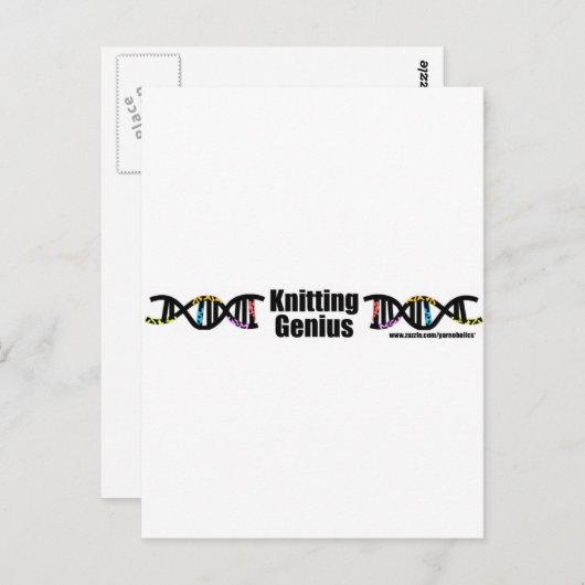Knitting Genius Briefkaart (Voorkant / Achterkant)