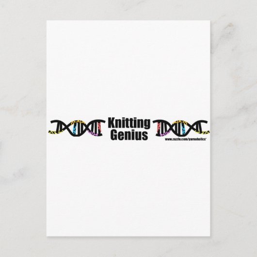 Knitting Genius Briefkaart (Voorkant)