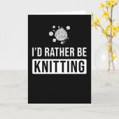 Knitting Gift Kaart (Gele Bloem)