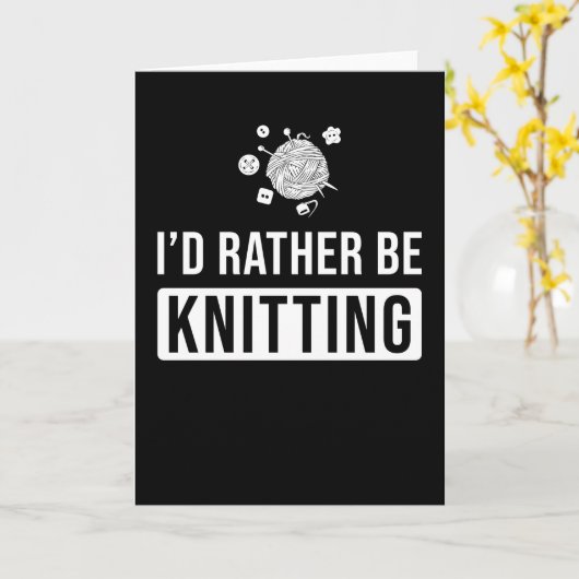 Knitting Gift Kaart (Gele Bloem)