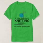 Knitting Gifts For Knitter A Day Without Knitting  T-shirt (Design voorkant)