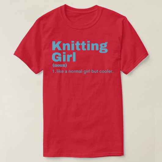 Knitting Girl Knitting (7) T-shirt (Design voorkant)