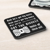 Knitting ・ Grote Kogels van de Jarn Crafts Dark Bier Onderzetter (Linkerzijde)