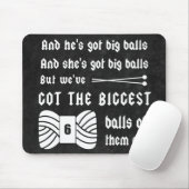 Knitting ・ Grote Kogels van de Jarn Crafts Dark Muismat (Met muis)