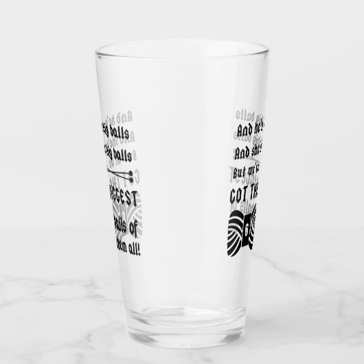 Knitting ・ Grote Kogels van Yarn ・ Kunstwerken Glas (Rechts)