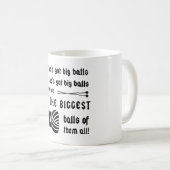 Knitting ・ Grote Kogels van Yarn ・ Kunstwerken Koffiemok (Voorkant rechts)