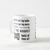 Knitting ・ Grote Kogels van Yarn ・ Kunstwerken Koffiemok (Voorkant links)