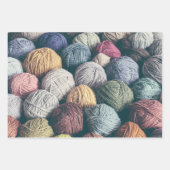 Knitting, haakwol zangbalken inpakpapier vel (Voorkant)