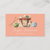 Knitting Handmade QR Code Visitekaartje (Voorkant)