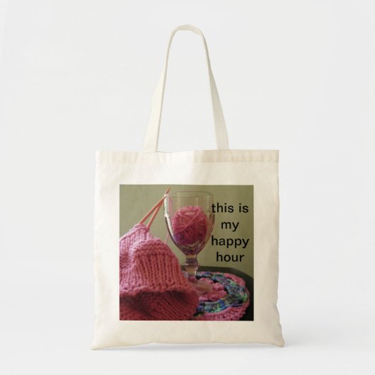 Knitting Happy Hour Bag Tote Bag (Voorkant)