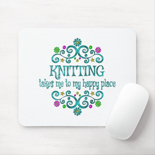 Knitting Happy Place Muismat (Met muis)