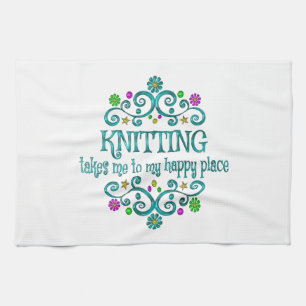 Knitting Happy Place Theedoek